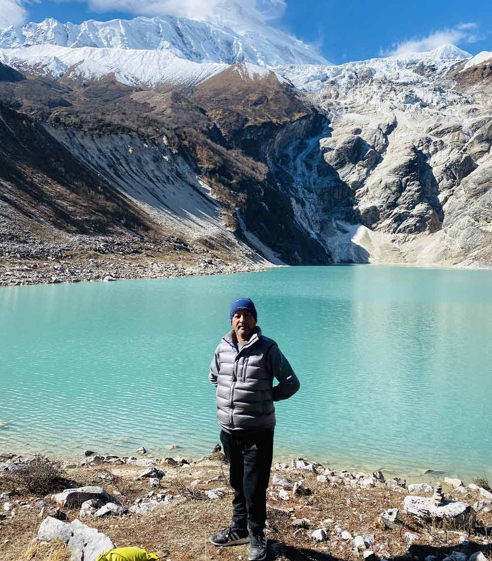 Harisharan Rayamajhee at Manasalu Base Camp